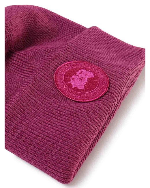 Canada Goose Purple Arctic Toque Gart Dye Hat for men