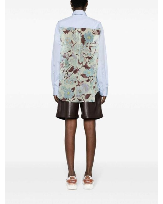 Stella McCartney White Floral Print Shirt