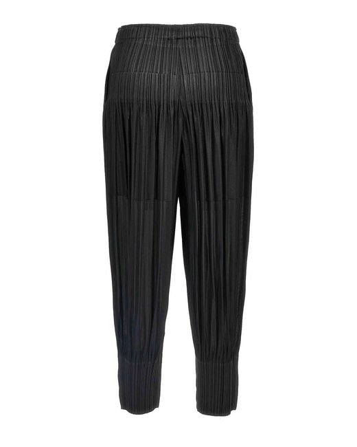 Pleats Please Issey Miyake Black Fluffy Basics Pants