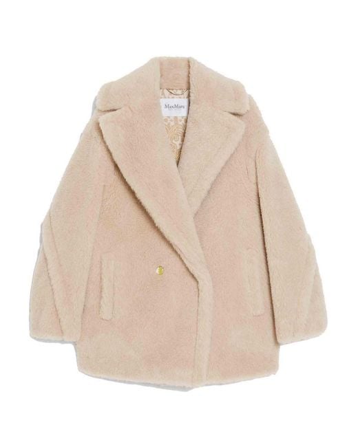 Max Mara Natural Cuba Short Teddy Bear Icon Coat