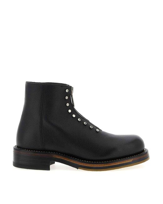 McQueen Black Maker Ankle Boots for men