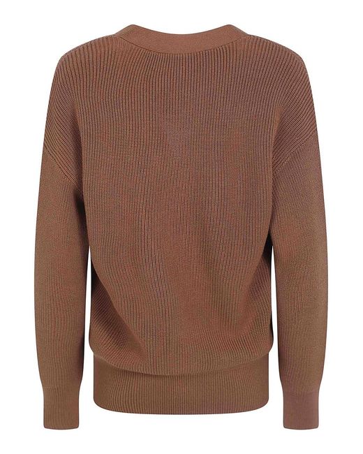 Elisabetta Franchi Brown Tricot Cardigan