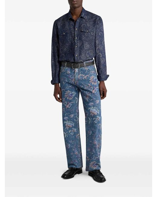 Etro Blue Shirt for men