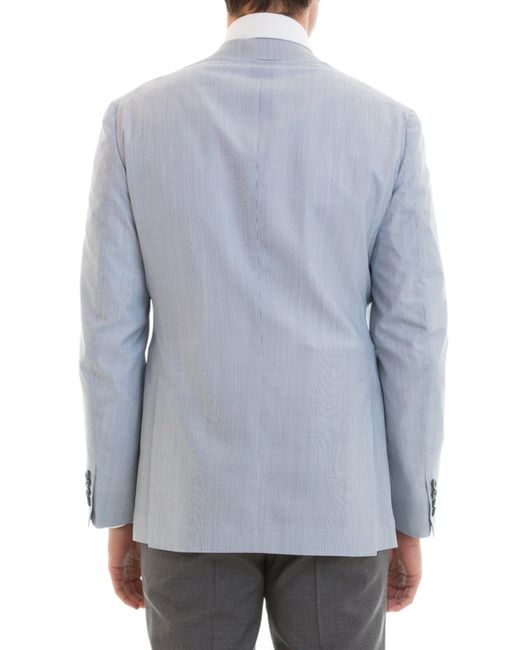 Brioni Blue Wool And Silk Unstructured Blazer for men