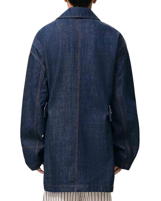 AMI Blue Heritage Insert Cotton Work Jacket for men