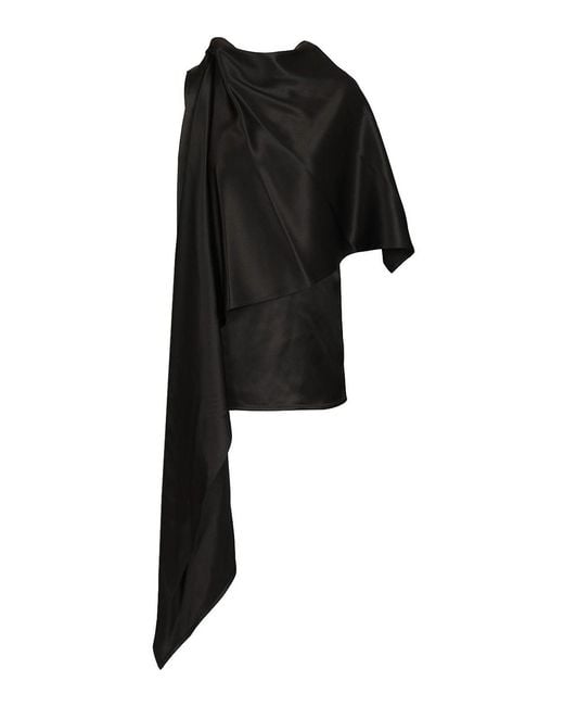 Bottega Veneta Black Silk Satin Top