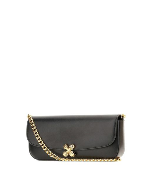 Alexander McQueen Black Skull Flower Bag