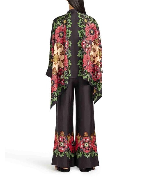 LaDoubleJ Multicolor Silk Palazzo Trousers