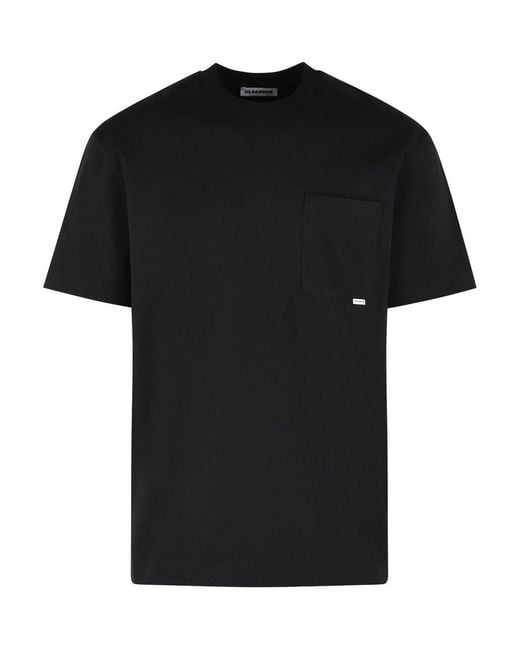 Jil Sander Black Cotton T-Shirt for men