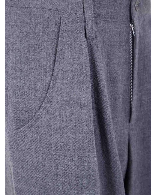 Y's Yohji Yamamoto Blue U- Tuck Wide Pants