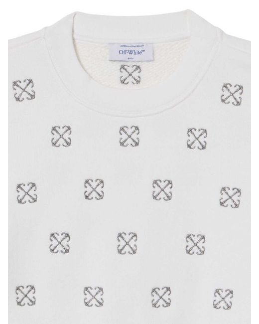 Off-White c/o Virgil Abloh White Sweatshirt With Details By