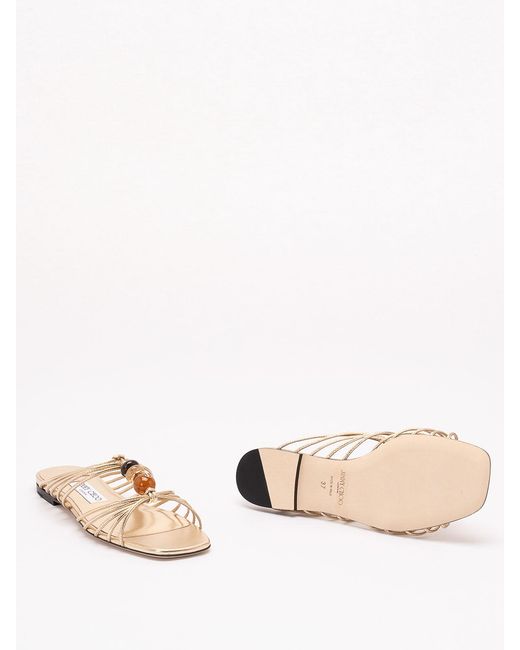 Jimmy Choo Natural 'Lova Mule Flat'
