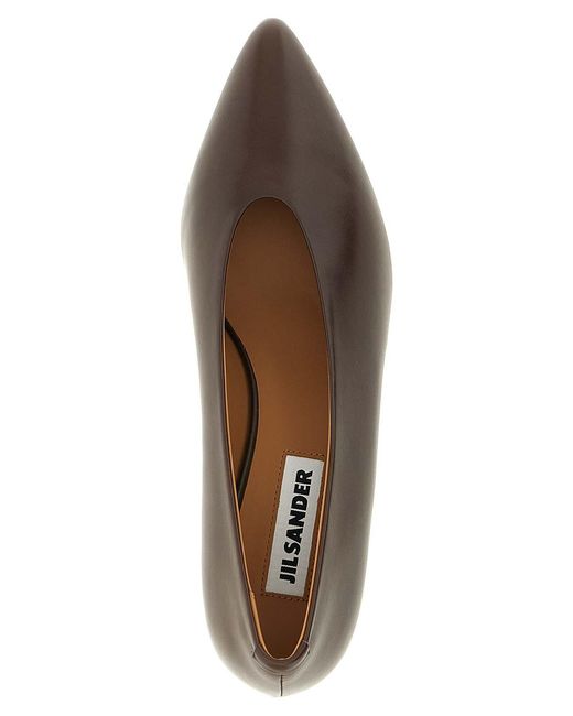 Jil Sander Brown Arc' Pumps