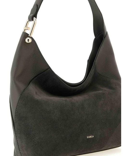 Furla Black Lara Medium Shoulder Bag