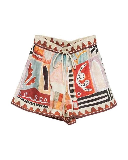 ALÉMAIS Red 'Michelle' Shorts