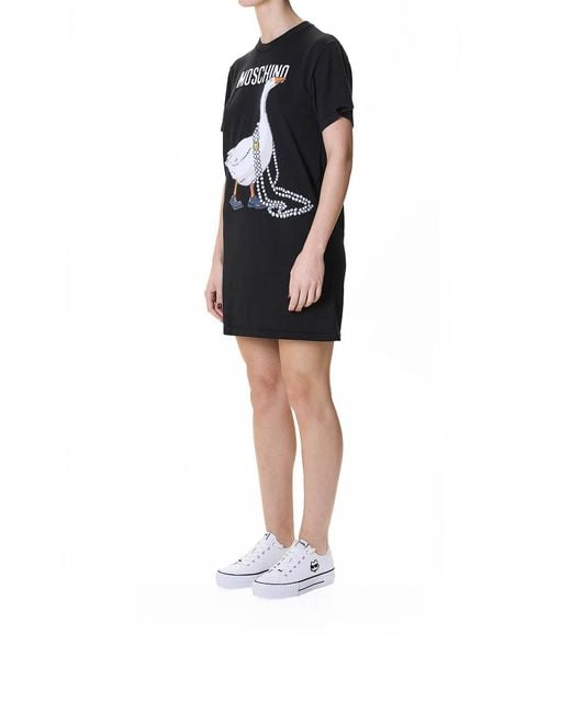 Moschino Black Goose Knitted Dress