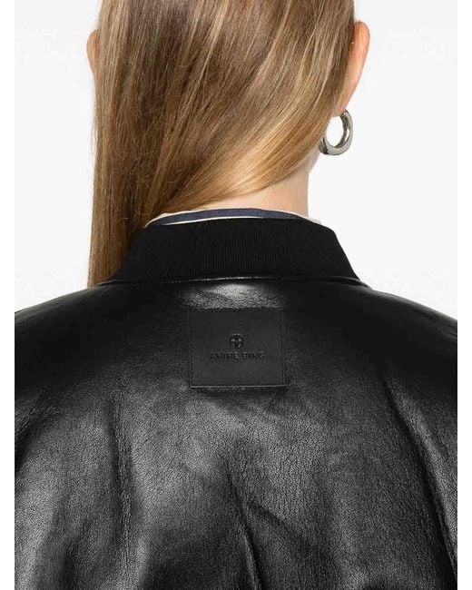 Anine Bing Black Leather Outerwear