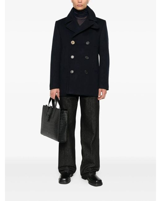 Givenchy Blue Big Lapel Caban for men
