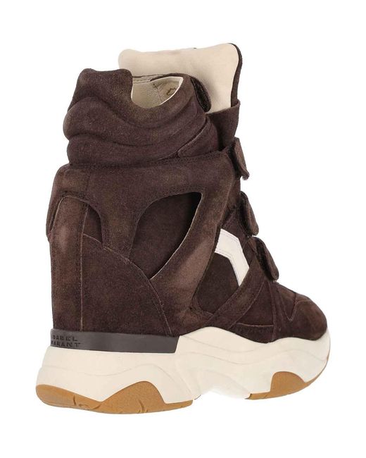 Isabel Marant Brown Balskee Wedge Sneakers