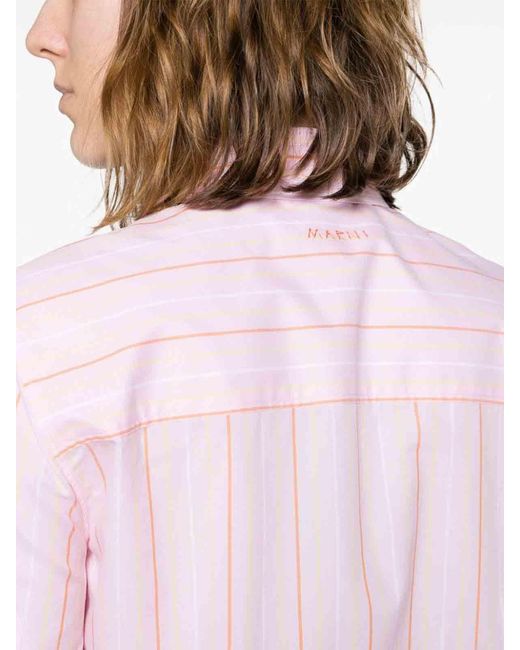 Marni Pink Striped Shirt
