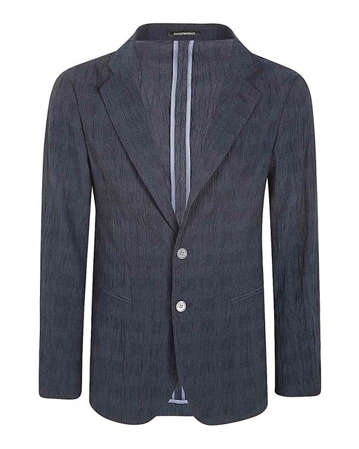 Emporio Armani Blue Casual Jacket for men