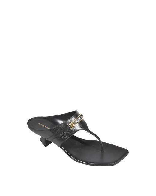 Sergio Rossi Black Sandals