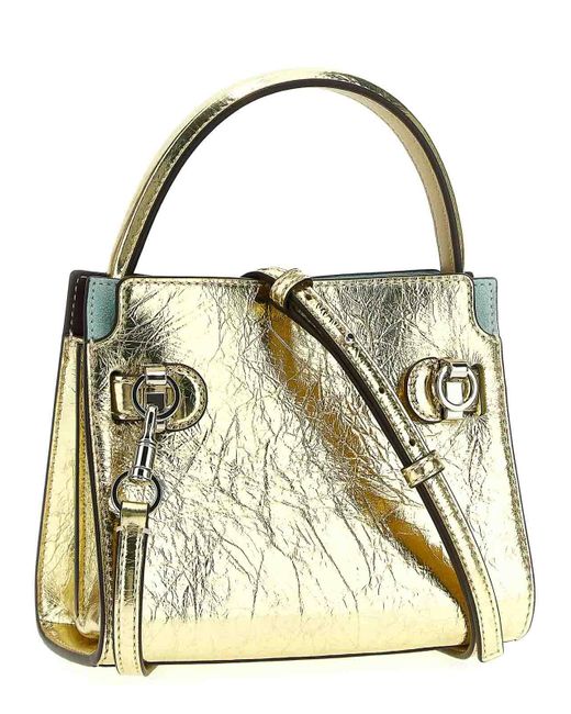 Tory Burch Radziwill Metallic Petite Double Lee Handbag