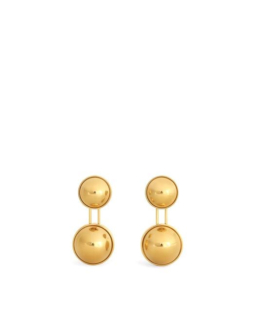 Alaïa Metallic Sphere Drop Earrings
