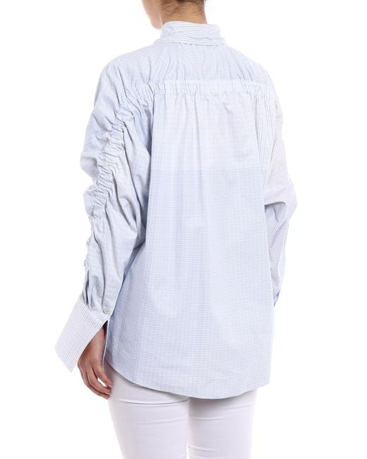Stella McCartney Blue Thandie Ovesized Cotton Shirt