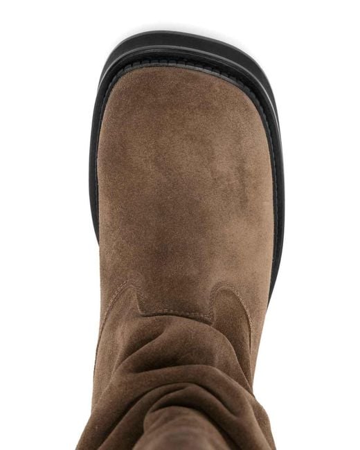 The Attico Brown Passeggiata Suede Leather Boots