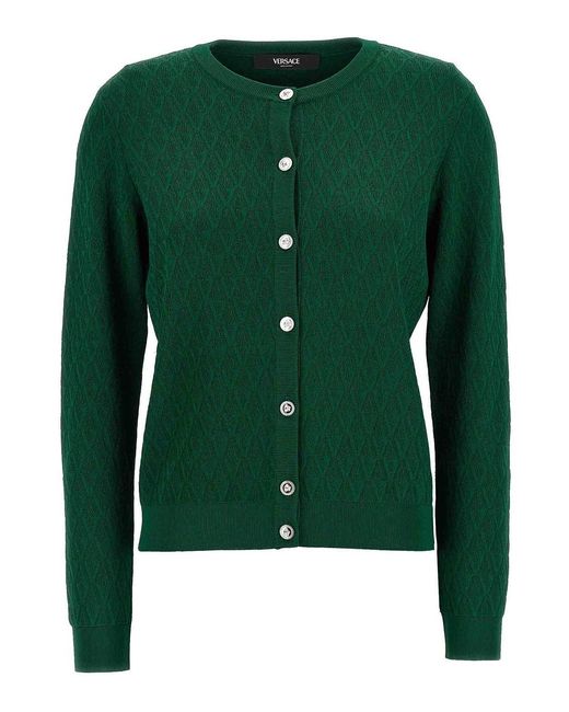 Versace Green Cardigan Pattern V