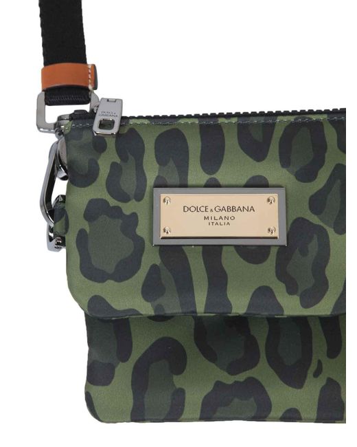 Dolce & Gabbana Green Sicily Multifunction Bag for men