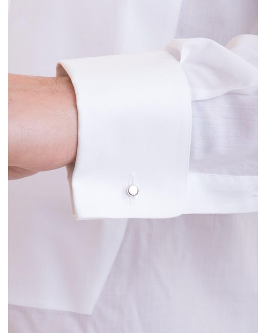 Brioni White Smoking Shirt for men