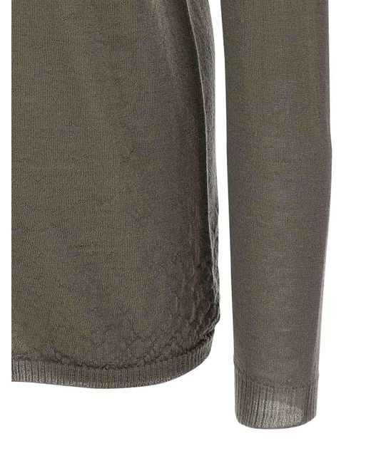 Rick Owens Gray 'Biker Level' Sweater for men