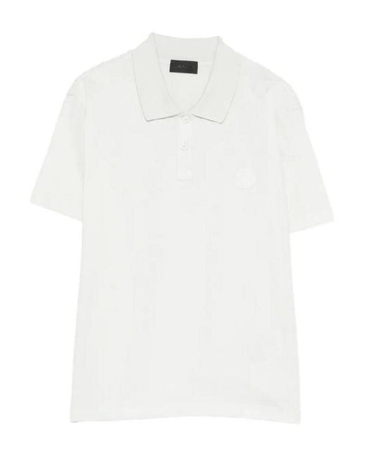 Moncler White Ss Polo