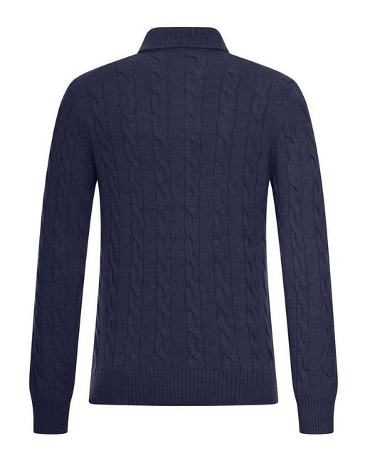 Nome Blue Polo Shirt With Woven Pattern for men
