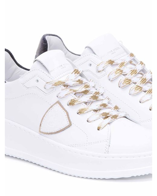 Philippe Model White Tres Temple Low Sneakers