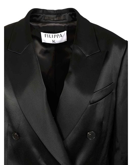 Filippa K Black Double-Breasted Blazer Jackets