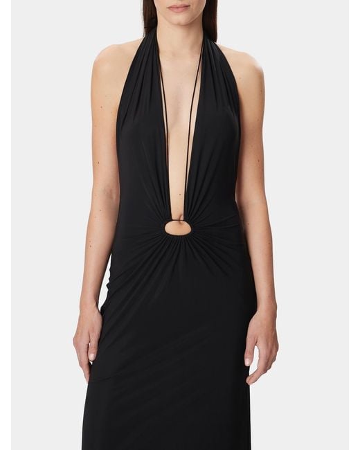 Amazuìn Black Jersey Long Dress