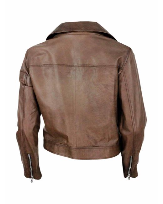 Barba Napoli Brown Leather Jacket