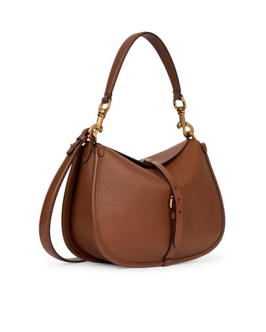 Etro Brown Medium Leather Pony Bag