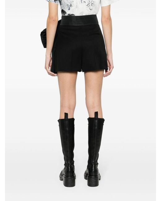 McQueen Black Shorts With Bow