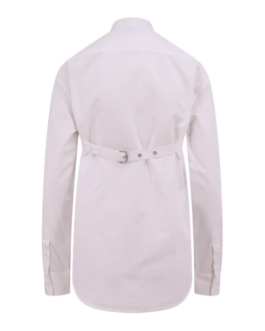Off-White c/o Virgil Abloh Pink Chic Cotton Shirt With Straps And Metal Buckle
