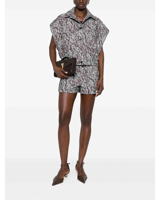 IRO Gray Edela Cotton Blend Shorts
