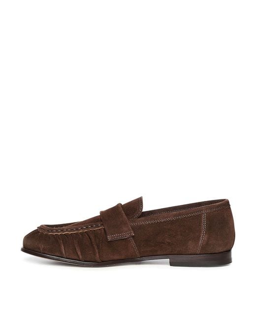 Sturlini Brown Suede Loafers for men
