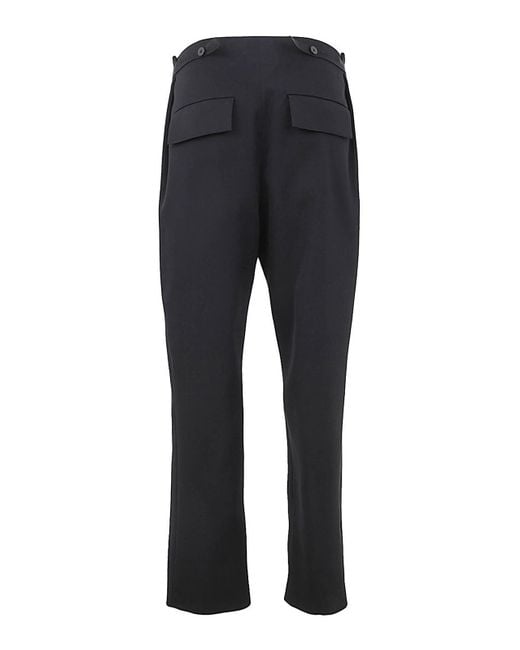 SAPIO Black Wool Trousers Loose Fit