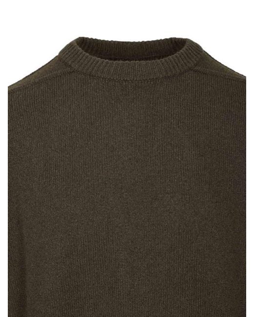 Rick Owens Gray Cashmere Crew Neck Sweater for men