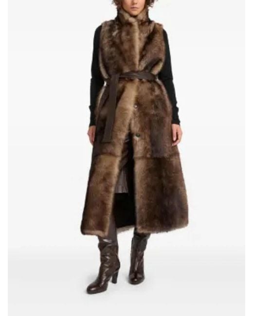 Yves Salomon Natural Toscana Folk Lamb Vest 125Cm