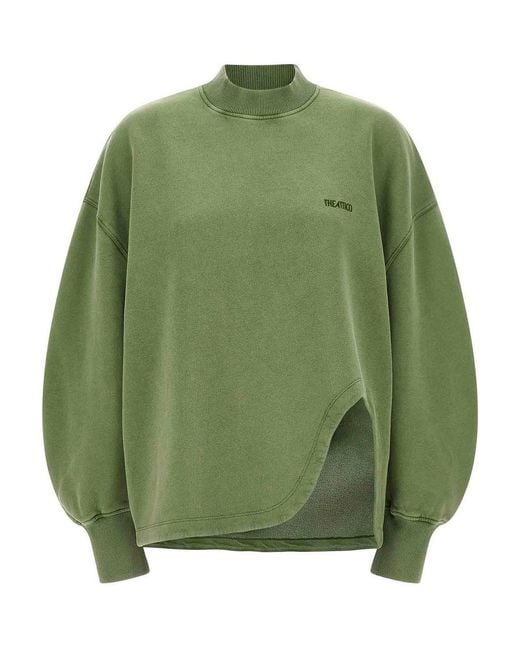 The Attico Green Shaped Slit Sweatshirt