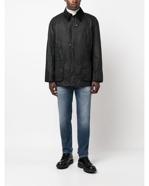 Barbour Black Waxed Cotton Classic Jacket for men